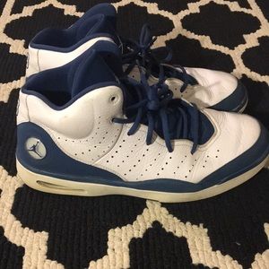 Blue and White Jordans